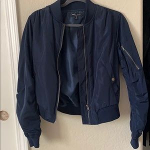 Navy Blue Bomber Jacket!